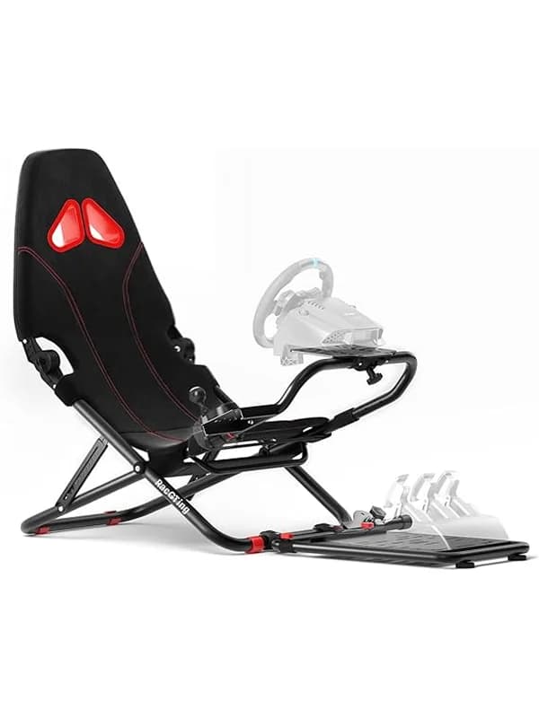 RACGTING Racing Simulator Cockpit for G920 G29 G923, Foldable Racing Simulator for Thrustmaster T248X T248 T300 T150 458 TX Xbox PS5 PS4 PC (Black)